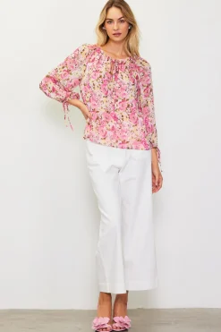 SKIES ARE BLUE Alanna Floral Print Longsleeve Blouse* Blouses|Long Sleeve Tops