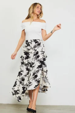 SKIES ARE BLUE Amaya Jacquard Ruffle Asymmetrical Skirt* Skirts