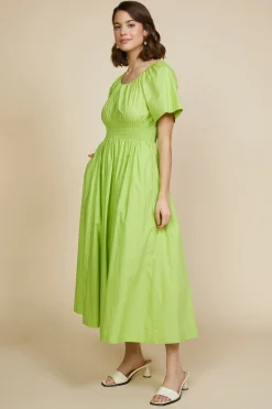 SKIES ARE BLUE Andrea Poplin Midi Dress* Midi Dresses