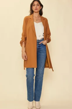 SKIES ARE BLUE Belted Trench Coat* Outerwear