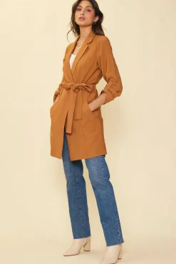 SKIES ARE BLUE Belted Trench Coat* Outerwear