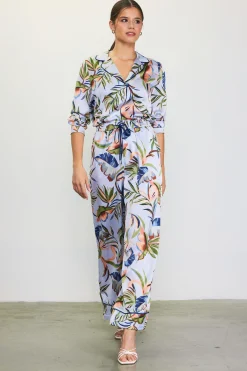 SKIES ARE BLUE Bianca Floral Print Elastic Waistband Pants* Pants