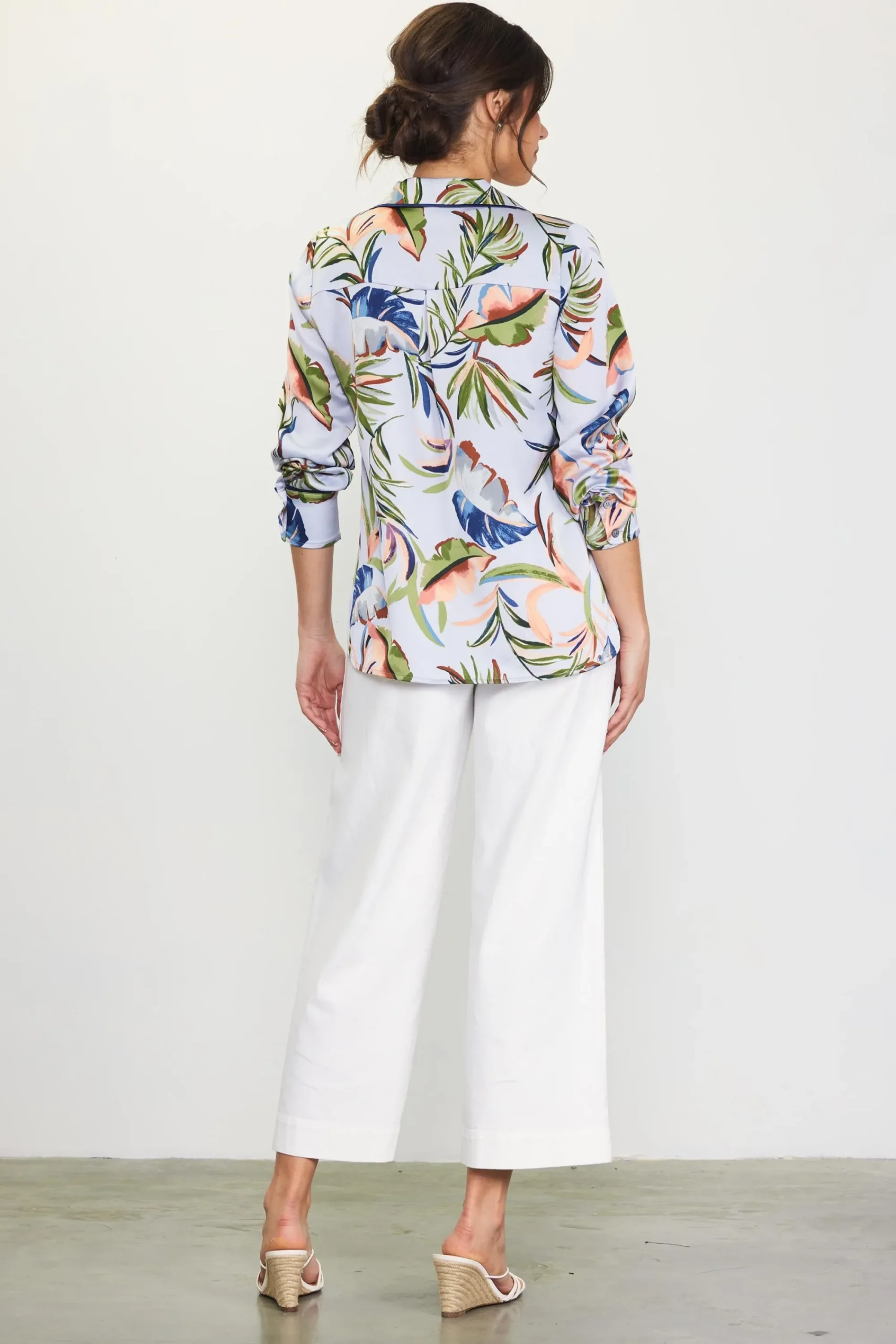 SKIES ARE BLUE Bianca Floral Print Longsleeve Blouse* Blouses|Long Sleeve Tops