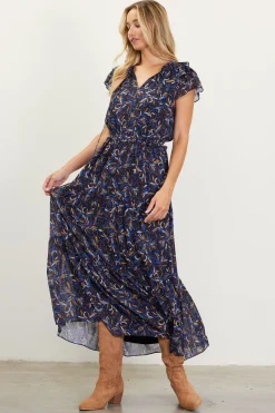 SKIES ARE BLUE Blake Print Tiered Maxi Dress* Maxi Dresses