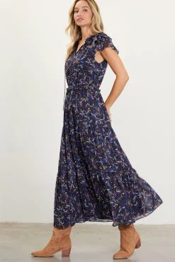 SKIES ARE BLUE Blake Print Tiered Maxi Dress* Maxi Dresses