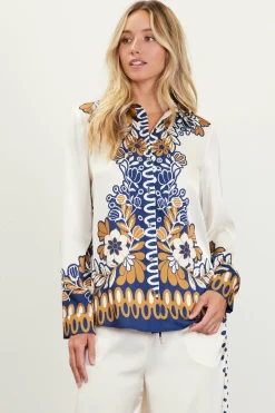 SKIES ARE BLUE Blythe Floral Print Longsleeve Blouse* Blouses|Long Sleeve Tops