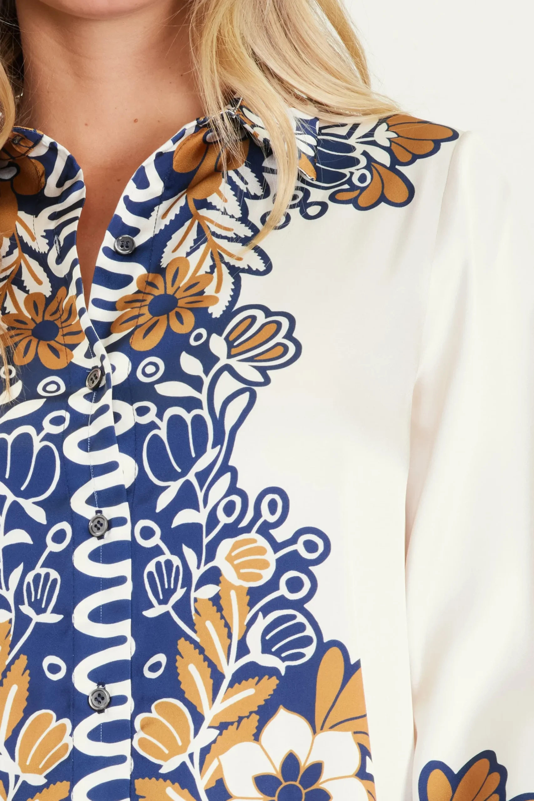 SKIES ARE BLUE Blythe Floral Print Longsleeve Blouse* Blouses|Long Sleeve Tops