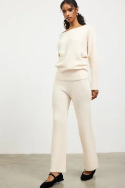 SKIES ARE BLUE Boatneck Ribbed Knit Sweater* Sweaters