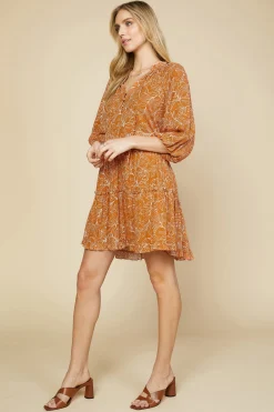 SKIES ARE BLUE Botanical Ruffled Mini Dress* Mini Dresses