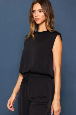 SKIES ARE BLUE Bubble Hem Muscle Tank* Sleeveless Tops