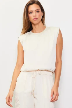 SKIES ARE BLUE Bubble Hem Muscle Tank* Sleeveless Tops