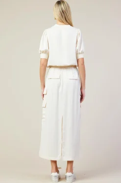 SKIES ARE BLUE Bubble Sleeve Top* Short Sleeve Tops