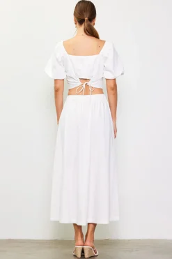 SKIES ARE BLUE Button Down Maxi Skirt* Skirts