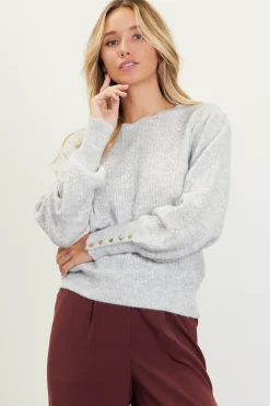 SKIES ARE BLUE Cable Knit Sweater* Sweaters