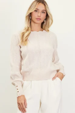 SKIES ARE BLUE Cable Knit Sweater* Sweaters