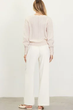 SKIES ARE BLUE Cable Knit Sweater* Sweaters