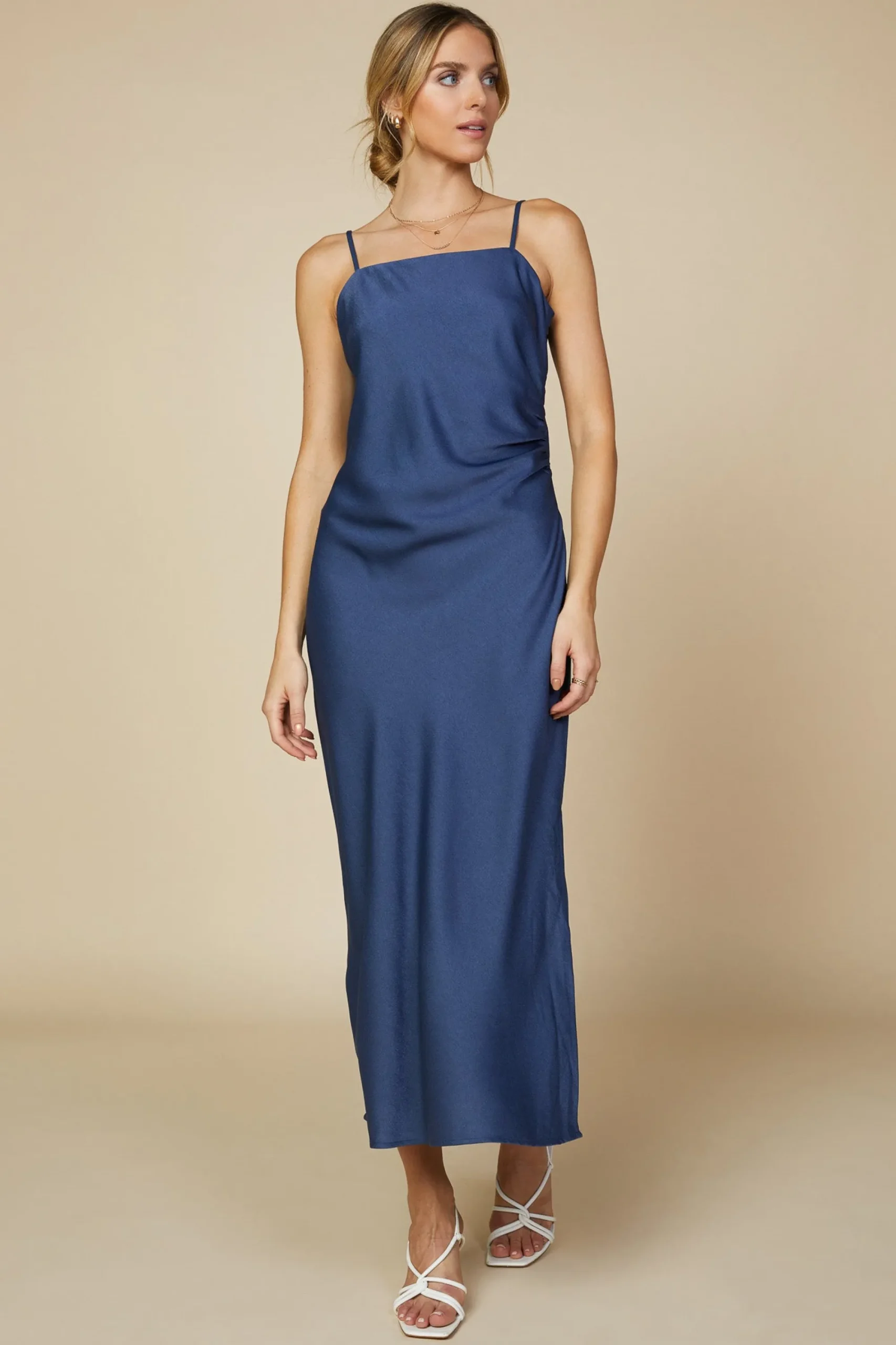 SKIES ARE BLUE Cami Slit Midi Dress* Midi Dresses