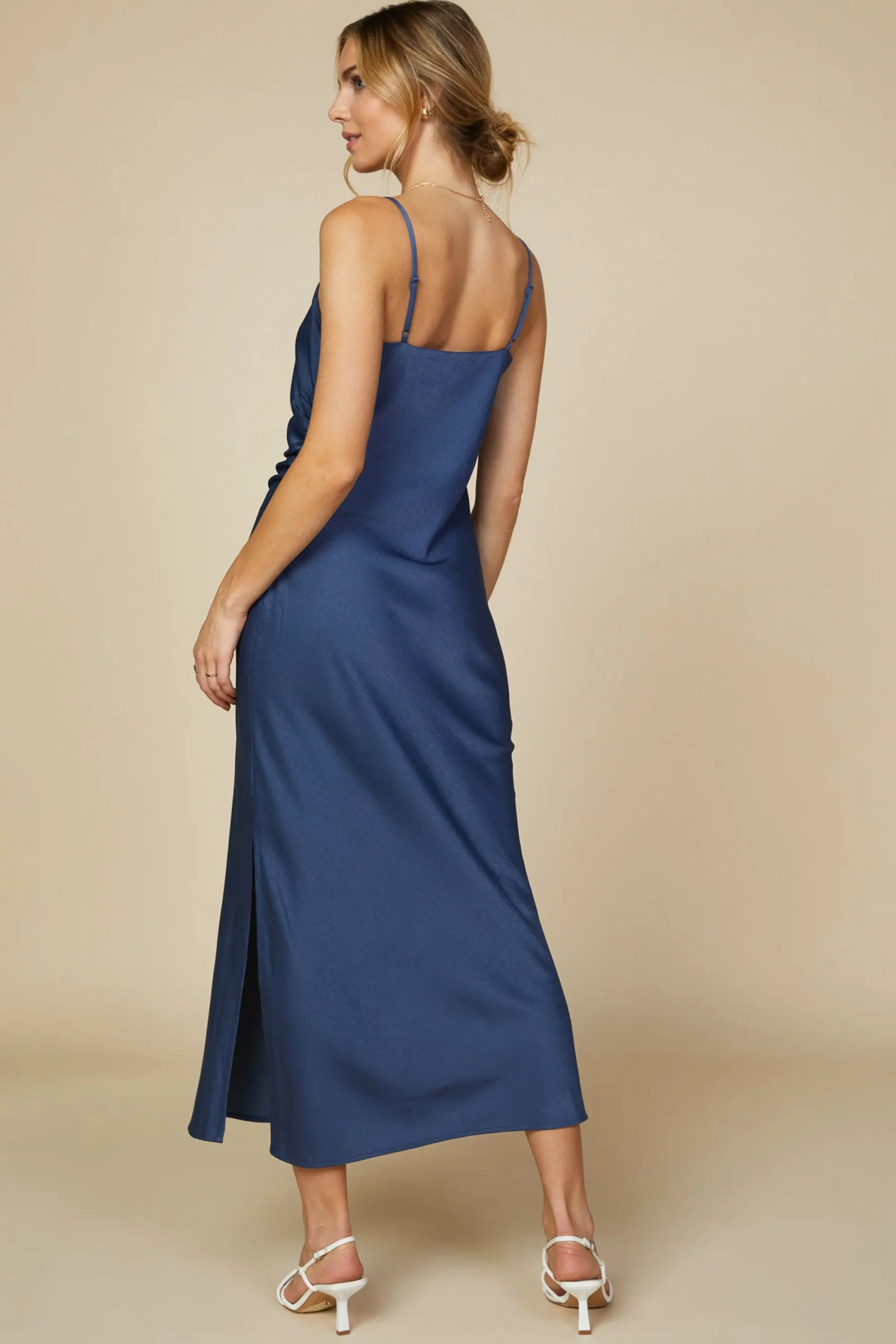 SKIES ARE BLUE Cami Slit Midi Dress* Midi Dresses