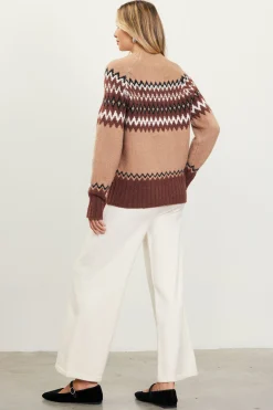 SKIES ARE BLUE Clarke Fair Isle Sweater* Sweaters