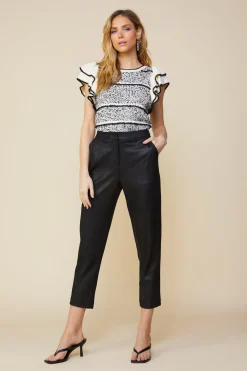 SKIES ARE BLUE Coated Ponte Pants* Pants