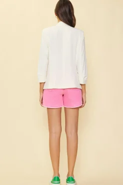 SKIES ARE BLUE Collarless Pleated Sleeve Blazer* Blazers