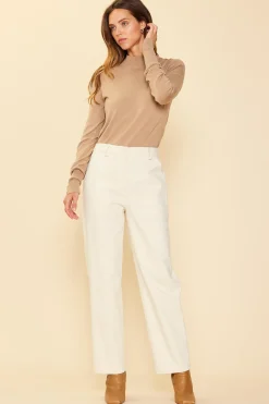 SKIES ARE BLUE Cotton Twill Belted Pants* Pants