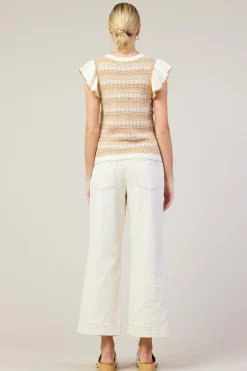 SKIES ARE BLUE Cotton Twill Crop Pants* Pants