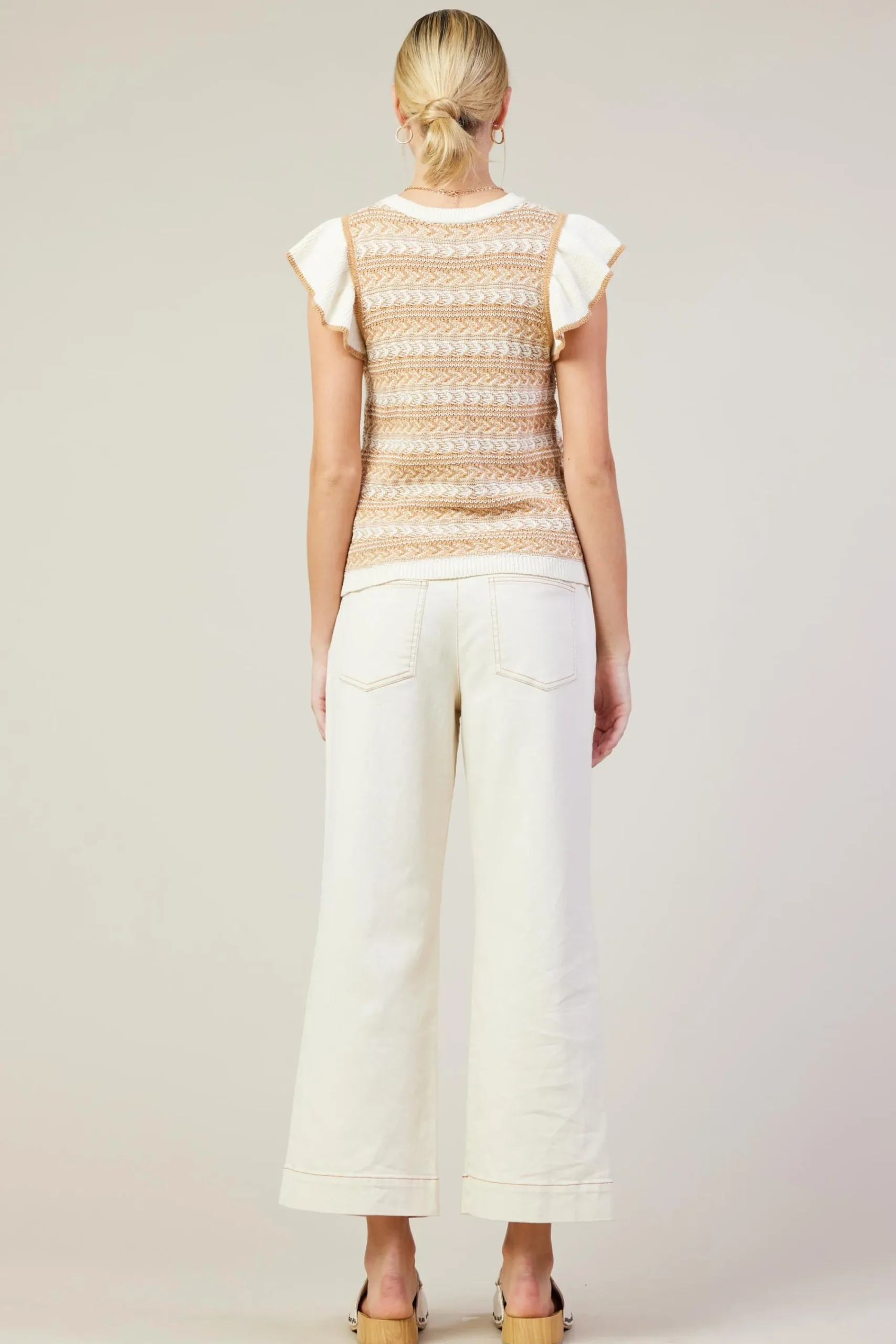 SKIES ARE BLUE Cotton Twill Crop Pants* Pants