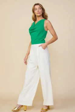 SKIES ARE BLUE Cowl Neck Sleeveless Top* Sleeveless Tops