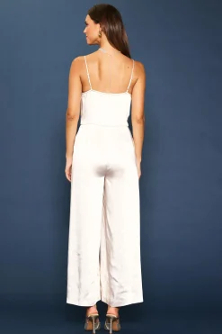 SKIES ARE BLUE Cowl Neckline Satin Jumpsuit* Jumpsuits