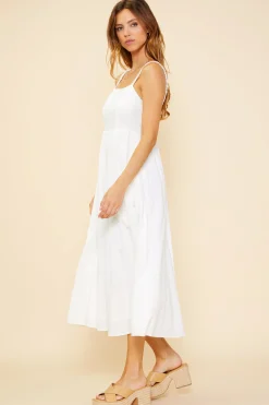 SKIES ARE BLUE Criss Cross Back Tie Midi Dress* Midi Dresses