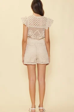 SKIES ARE BLUE Crochet Knit Shorts* Shorts