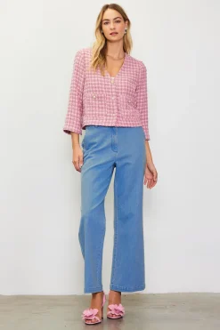 SKIES ARE BLUE Cropped Tweed Jacket* Blazers