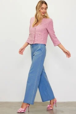 SKIES ARE BLUE Cropped Tweed Jacket* Blazers