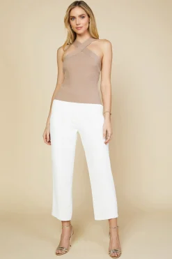 SKIES ARE BLUE Crossed Neck Sweater Top* Sleeveless Tops|Sweaters