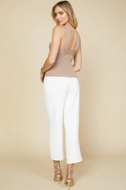 SKIES ARE BLUE Crossed Neck Sweater Top* Sleeveless Tops|Sweaters