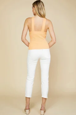 SKIES ARE BLUE Crossed Neck Sweater Top* Sweaters