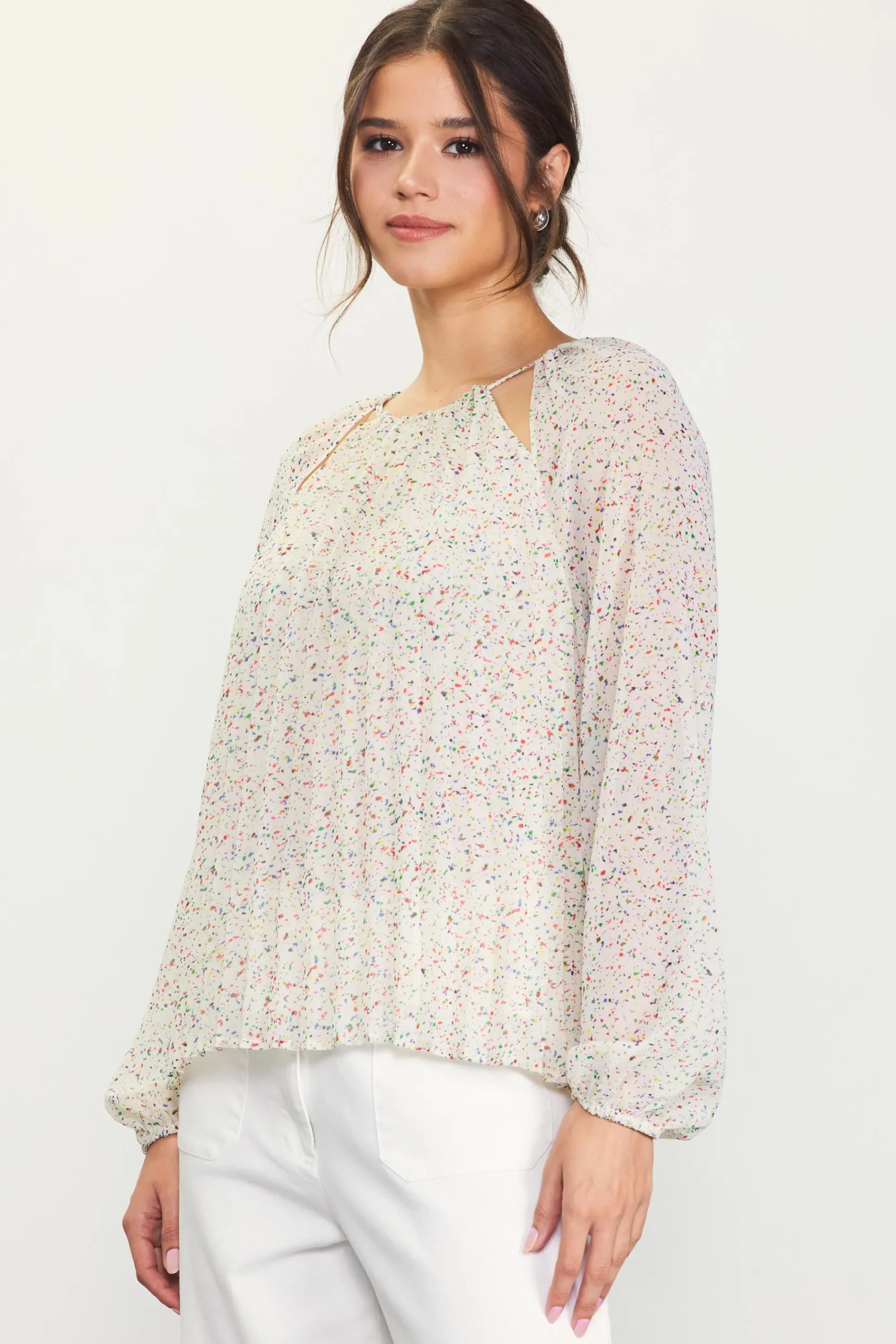 SKIES ARE BLUE Cutout Detail Longsleeve Top* Long Sleeve Tops