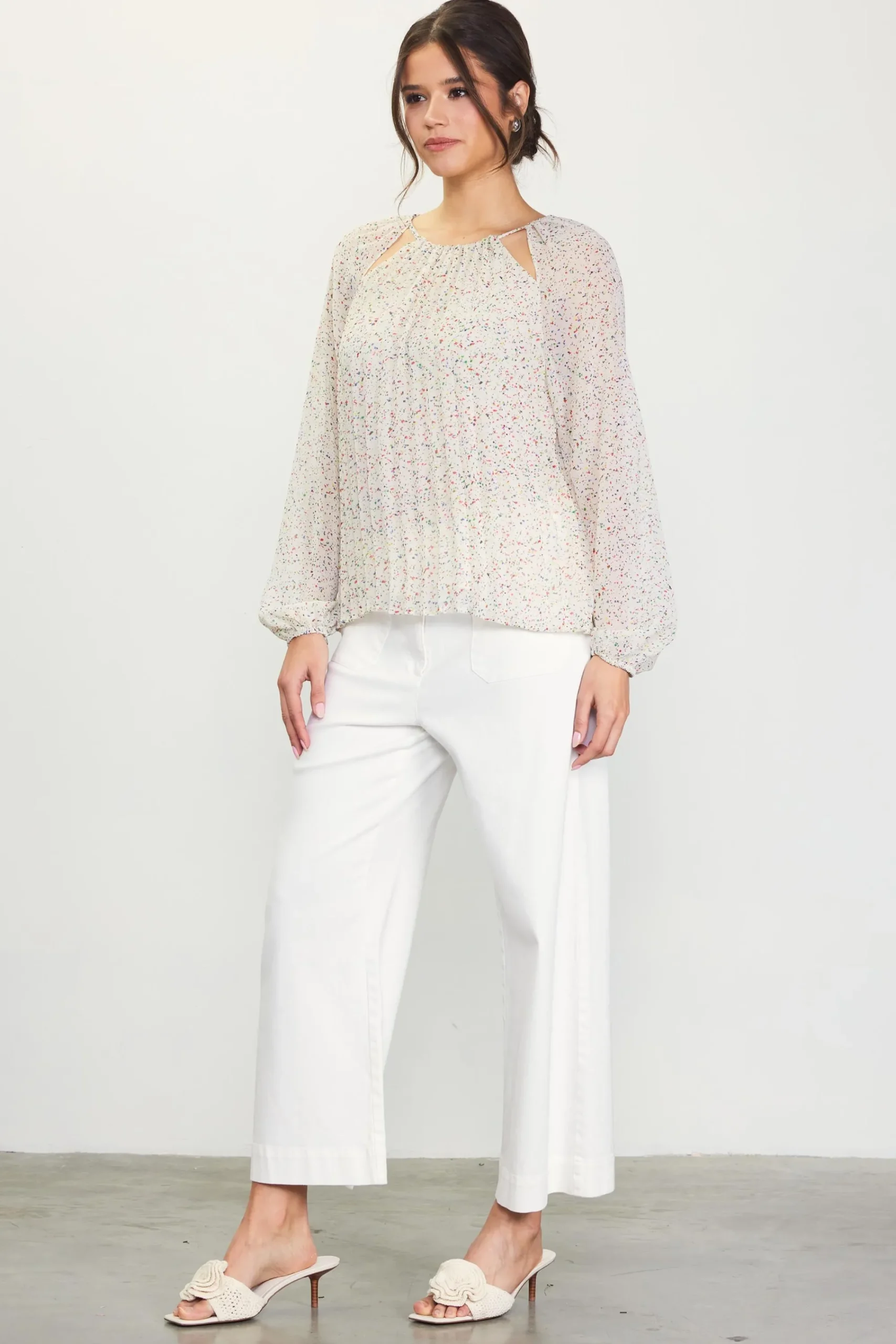 SKIES ARE BLUE Cutout Detail Longsleeve Top* Long Sleeve Tops