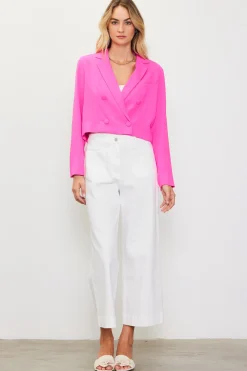 SKIES ARE BLUE Double Breasted Crop Blazer* Blazers