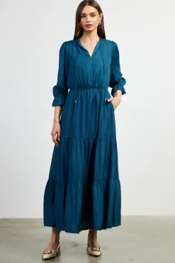 SKIES ARE BLUE Emery Ruffle Tiered Maxi Dress* Maxi Dresses