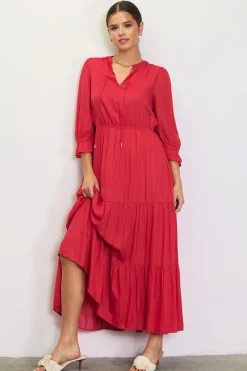 SKIES ARE BLUE Emery Ruffle Tiered Maxi Dress* Maxi Dresses