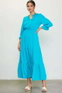 SKIES ARE BLUE Emery Ruffle Tiered Maxi Dress* Maxi Dresses