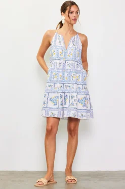 SKIES ARE BLUE Eyelet Embroidered Print Mini Dress* Mini Dresses