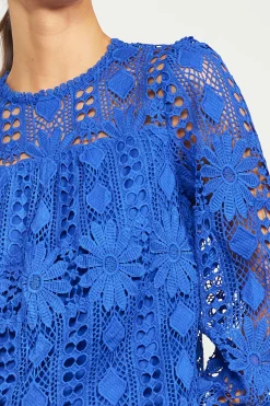 SKIES ARE BLUE Eyelet Lace Longsleeve Blouse* Blouses|Long Sleeve Tops