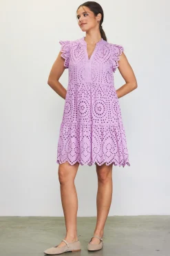 SKIES ARE BLUE Eyelet Mini Dress* Mini Dresses