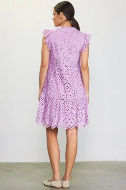 SKIES ARE BLUE Eyelet Mini Dress* Mini Dresses