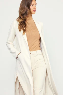 SKIES ARE BLUE Faux Suede Duster Coat* Outerwear