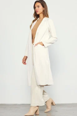 SKIES ARE BLUE Faux Suede Duster Coat* Outerwear