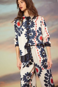 SKIES ARE BLUE Floral Print Longsleeve Blouse* Blouses|Long Sleeve Tops